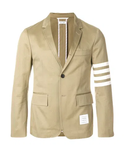 Thom Browne 4-bar Striped Blazer In Nude