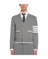 Thom Browne 4-bar Stripe Mini Cardigan In Gray