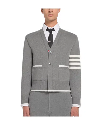 THOM BROWNE THOM BROWNE 4-BAR STRIPED BUTTONED CARDIGAN