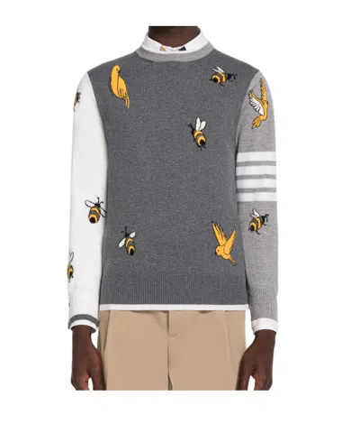 Thom Browne 4-bar Striped Cardigan In Multicolor