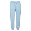 Thom Browne Classic 4 Bar Stripe Cotton Sweatpants In Blue