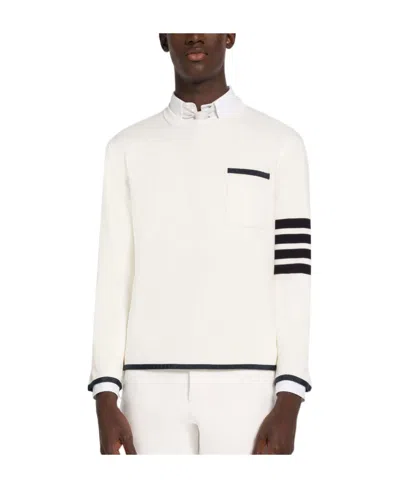 Thom Browne 4-bar Striped Jumper In White