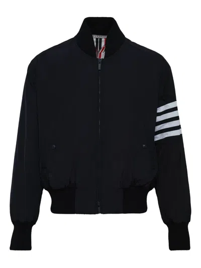 THOM BROWNE 4-BAR STRIPED-PANEL BOMBER JACKET