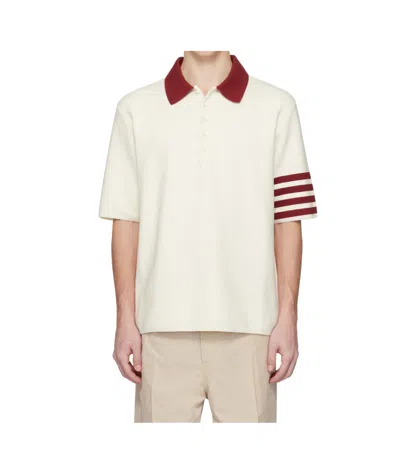 THOM BROWNE 4-BAR STRIPED POLO SHIRT