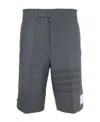 Thom Browne Shorts With 4-bar Motif In Black