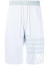 Thom Browne 4-bar" Sport Shorts - Light Blue In White