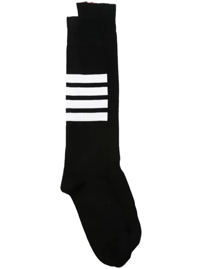Thom Browne 4-bar Striped Socks In 001 Black