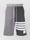 Thom Browne 4-bar Striped Sports Shorts With Drawstring Waist