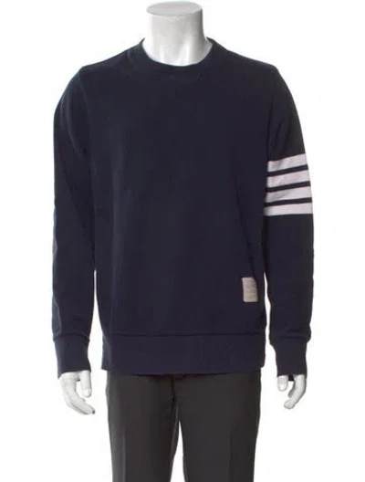 Pre-owned Thom Browne 4 Bar Striped Sweatshirt In Blue