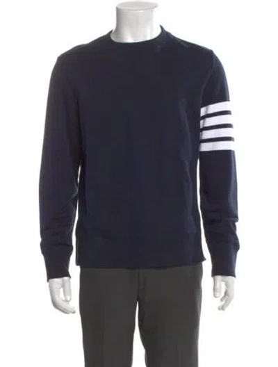 Pre-owned Thom Browne 4 Bar Striped Sweatshirt In Blue