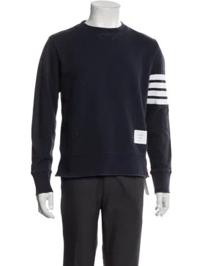 Pre-owned Thom Browne 4 Bar Striped Sweatshirt In Blue