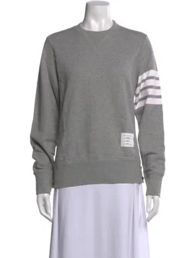 Pre-owned Thom Browne 4 Bar Striped Sweatshirt In Grey
