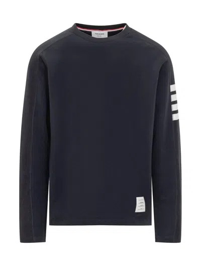 Thom Browne Long Sleeved T-shirt In Blue