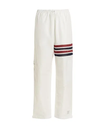 Thom Browne 4-bar Striped Track Pants In White