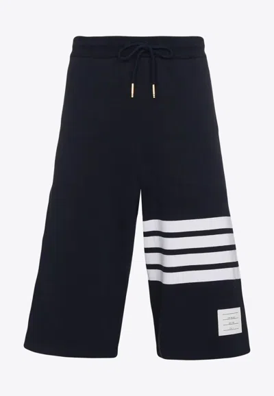 Thom Browne Navy 4-bar Shorts In Blue