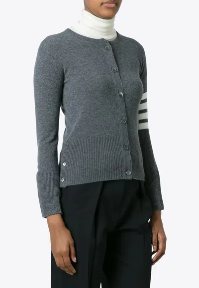 THOM BROWNE 4-BAR STRIPES CASHMERE CARDIGAN