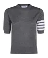 Thom Browne 4 Bar Stripes Fine-knit T-shirt