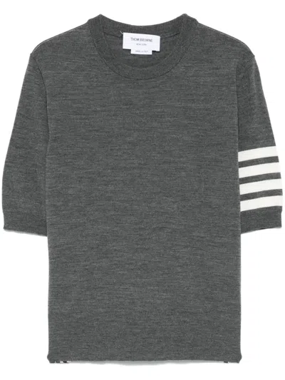 Thom Browne 4bar Wool Top In Gray