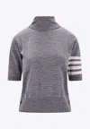 Thom Browne Virgin-wool Turtleneck Jumper In Gray