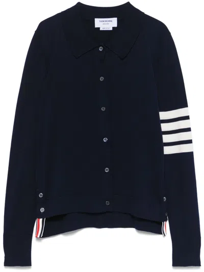 THOM BROWNE 4 BAR STRIPES JERSEY POLO SHIRT