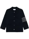 Thom Browne 4 Bar Stripes Quilted Jacket In Blue