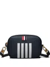 Thom Browne 4-bar Stripes Rectangular Leather Bag In Black