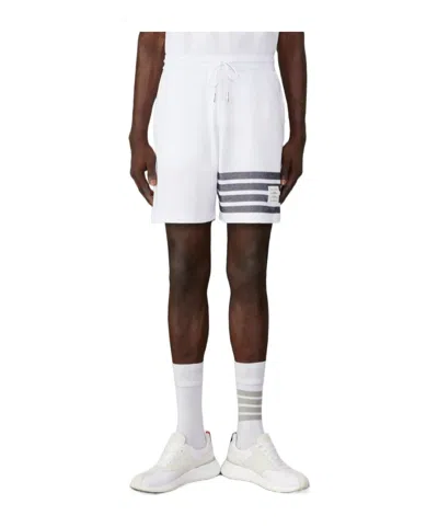 Thom Browne 4-bar Stripes Shorts In White