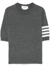 Thom Browne Crew Neck Merino Wool Striped T-shirt