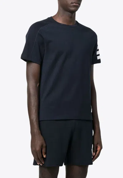Thom Browne 4-bar Stripes T-shirt In Navy
