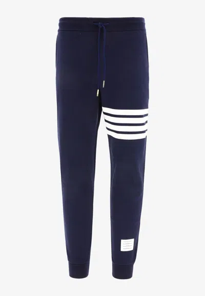 Thom Browne 4-bar Stripes Track Pants In Blue