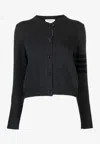 Thom Browne Stripe-detailing Wool Cardigan In Graphite