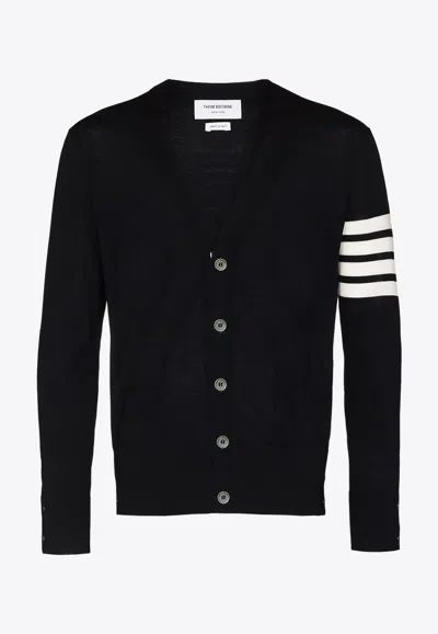 THOM BROWNE 4-BAR STRIPES WOOL CARDIGAN