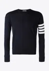 Thom Browne 4-bar Stripe Virgin Wool Jumper In Navy