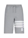 Thom Browne 4-bar Sweat Shorts In Gray