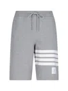 Thom Browne Men Classic Sweat Shorts With Engineered 4 Bar Stripes In Classic Loop Back In Gray