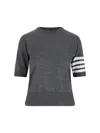 Thom Browne 4 Bar Stripes Fine-knit T-shirt