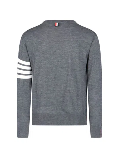 Thom Browne '4 Bar' Sweater In Gray
