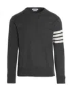 Thom Browne Men's Wool 4-bar Pullover Sweater In Black