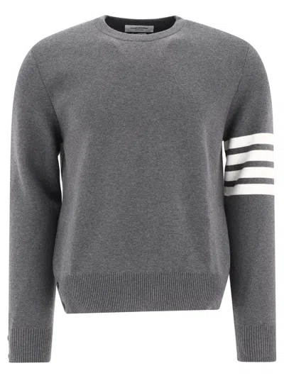 Thom Browne Gray 4-bar Sweater For Men