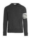 Thom Browne Men's Wool 4-bar Pullover Sweater In Gray
