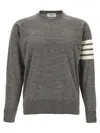 Thom Browne 4 Bar Sweaters And Cardigans In Gray