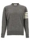 Thom Browne 4 Bar Sweater In Gray