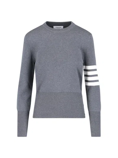 Thom Browne 4-bar Sweater In Gray