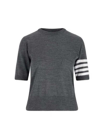 Thom Browne '4-bar' Sweater In Gray