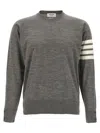 Thom Browne 4 Bar Sweaters And Cardigans In Gray