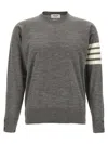 Thom Browne 4 Bar Sweaters And Cardigans In Gray