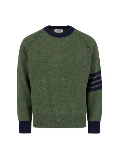 Thom Browne Green 4-bar Wool Sweater