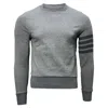 Thom Browne 4-bar Sweater In Grey Cotton In Grey