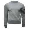 Thom Browne 4-bar Sweater In Grey Cotton In Grey