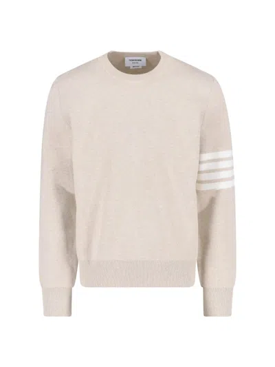 Thom Browne 4 Bar Sweater In Neutral